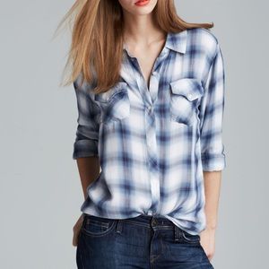 Rails Shadow Plaid Top